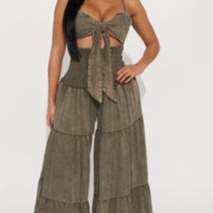 Women's Fashion nova Olive Jumpsuit